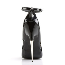 Devious SCREAM-12 Black Spike Steel Heels Stiletto Pumps