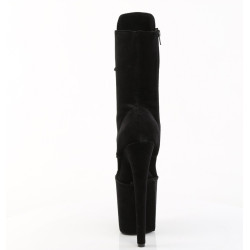 Pleaser FLAMINGO-1045VEL Black Velvet Ankle Boots