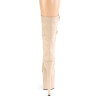 Pleaser FLAMINGO-1050FS Beige Vegan Suede Ankle Boots