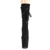 Pleaser FLAMINGO-1050FS Black Vegan Suede Ankle Boots