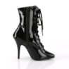 Pleaser SEDUCE-1020 Black Patent Ankle High Boots Women