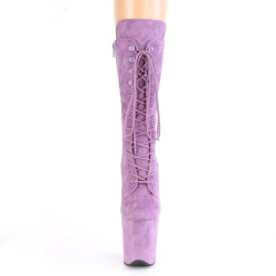 Pleaser FLAMINGO-1050FS Lila Vegan Suede Ankle Boots