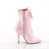 Pleaser SEDUCE-1020 Pink Patent High Heeled Ankle Boots