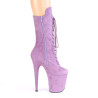 Pleaser FLAMINGO-1050FS Lila Vegan Suede Ankle Boots
