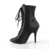 Pleaser SEDUCE-1020 Black Vegan Leather Ankle Boots