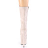 Pleaser FLAMINGO-1050FS Nude Vegan Suede Ankle Boots