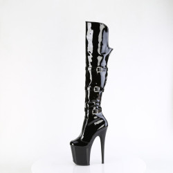 Pleaser FLAMINGO-3018 Extreme Heeled Buckle Thigh Boots