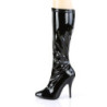 Pleaser SEDUCE-2000 Black Patent Stiletto Heeled Boots