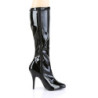 Pleaser SEDUCE-2000 Black Patent Stiletto Heeled Boots