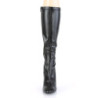 Pleaser SEDUCE-2000 Black Vegan Stiletto Heeled Boots