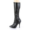 Pleaser SEDUCE-2000 Black Vegan Stiletto Heeled Boots