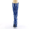 Pleaser SEDUCE-2000 Blue Patent Stiletto Heeled Boots