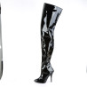 Pleaser SEDUCE-4010 Patent Heeled Crotch High Boots