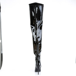 Pleaser SEDUCE-4010 Patent Heeled Crotch High Boots