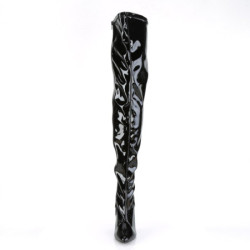 Pleaser SEDUCE-3000 Patent Stiletto Heeled Thigh Boots
