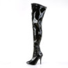 Pleaser SEDUCE-3000 Patent Stiletto Heeled Thigh Boots