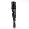 Pleaser SEDUCE-3000 Patent Stiletto Heeled Thigh Boots