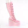 Demonia SWING-815C Rose Vegan Platform Knee High Boots