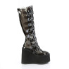 Demonia SWING-815C Smoke Vegan Platform Knee Boots