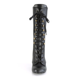 Demonia VIVIKA-205 Black Vegan Block Heel Knee Boots