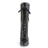 Demonia VIVIKA-205 Black Vegan Block Heel Knee Boots
