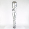 Pleaser SEDUCE-3000 Silver Stiletto Heeled Thigh Boots