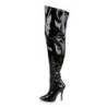 Pleaser ADORE-1046 Black Vegan Leather Ankle Boots