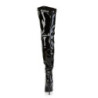 Pleaser ADORE-1046 Black Vegan Leather Ankle Boots