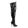 Pleaser ADORE-1046 Black Vegan Leather Ankle Boots