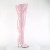Pleaser ADORE-3000HWR Black Hologram Overknee Boots