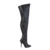 Pleaser Pink Label 3000WC Black Vegan Thigh High Boots Men