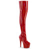 Pleaser ADORE-3000HWR Red Hologram Overknee Boots