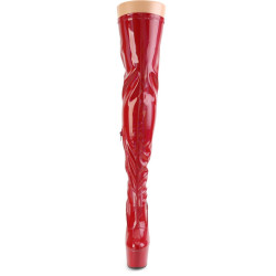 Pleaser ADORE-3000HWR Red Hologram Overknee Boots