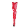 Pleaser Pink Label 3000WC Red Patent Thigh High Boots Men