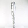 Pleaser SEDUCE-3000WC Silver Wide Shaft Thigh Boots