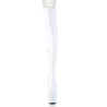Pleaser ADORE-3000HWR White Hologram Overknee Boots