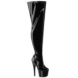 Pleaser ADORE-3000WCF Hologram Wide Calf Overknee Boots