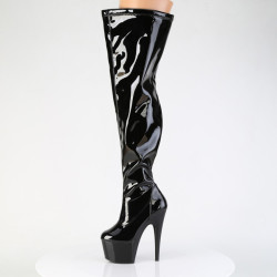Pleaser ADORE-3000WCF Hologram Wide Calf Overknee Boots