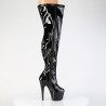 Pleaser ADORE-3000WCF Hologram Wide Calf Overknee Boots