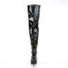 Pleaser SEDUCE-3010 Patent Heeled Thigh High Boots