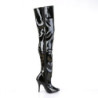 Pleaser SEDUCE-3010 Patent Heeled Thigh High Boots