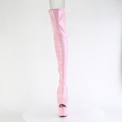 Pleaser ADORE-3011HWR Rose Hologram Overknee Boots