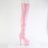 Pleaser ADORE-3011HWR Rose Hologram Overknee Boots
