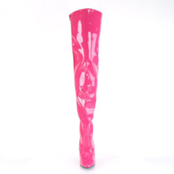 Pleaser SEDUCE-3010 Pink Heeled Thigh High Boots