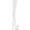 Pleaser ADORE-3011HWR White Hologram Overknee Boots