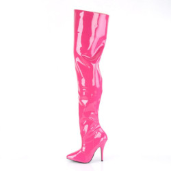 Pleaser SEDUCE-3010 Pink Heeled Thigh High Boots