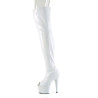 Pleaser ADORE-3011HWR White Hologram Overknee Boots