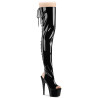 Pleaser ADORE-3017 Patent Platform Overknee Boots