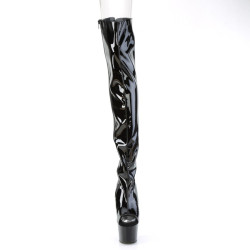Pleaser ADORE-3017 Patent Platform Overknee Boots