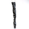 Pleaser ADORE-3017 Patent Platform Overknee Boots
